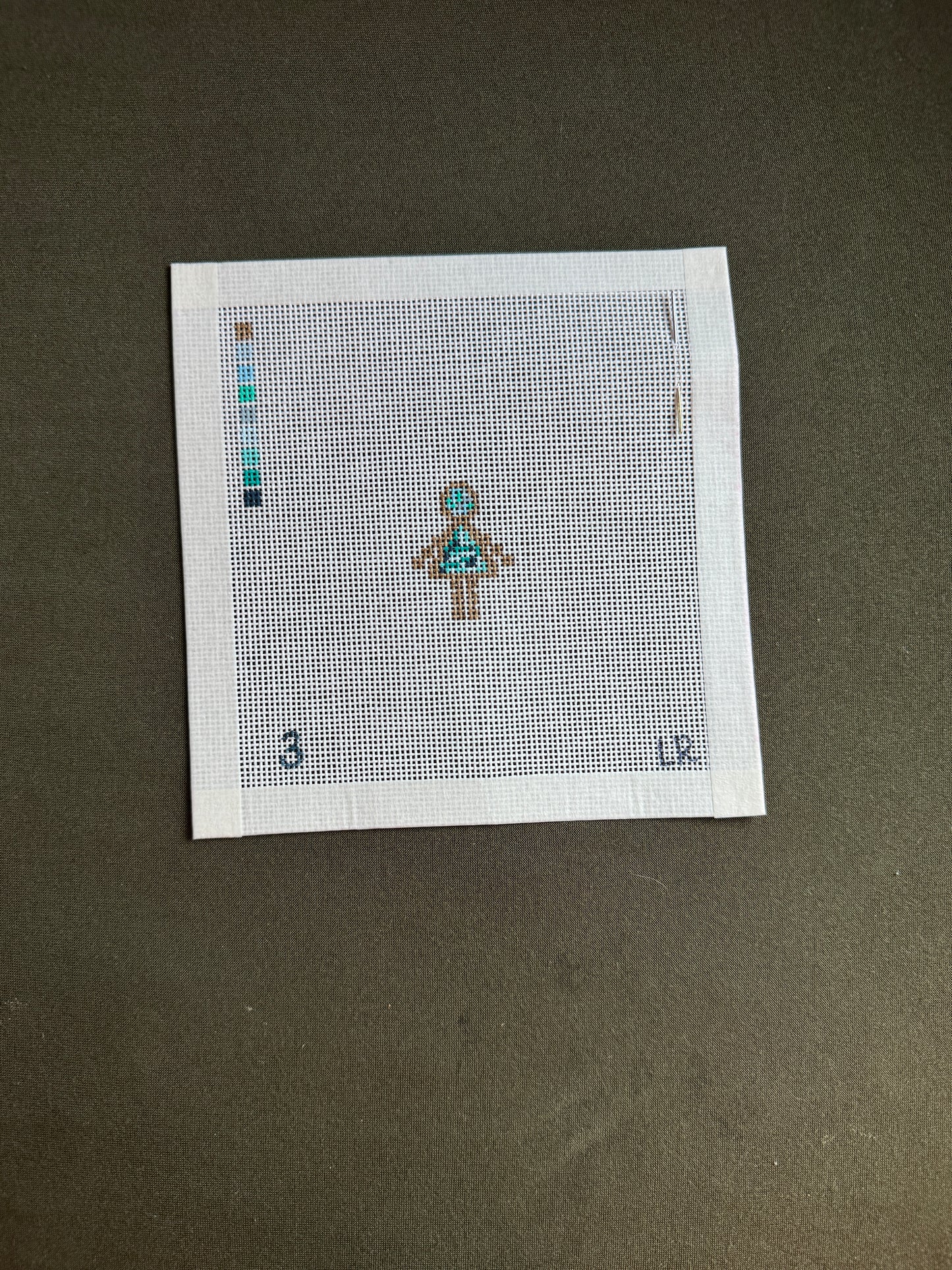 Little Birthstone Person - Hand-Painted Needlepoint Canvas