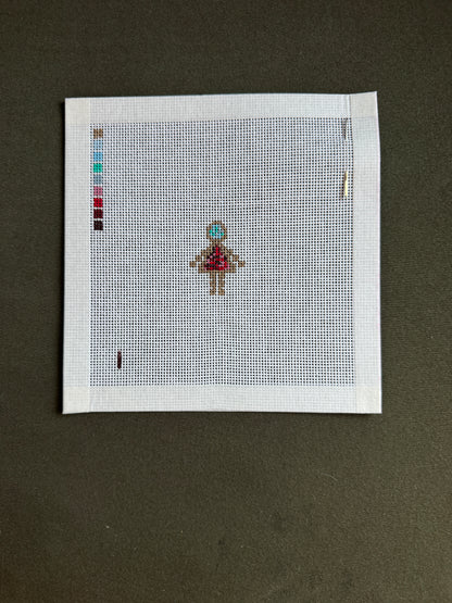 Little Birthstone Person - Hand-Painted Needlepoint Canvas