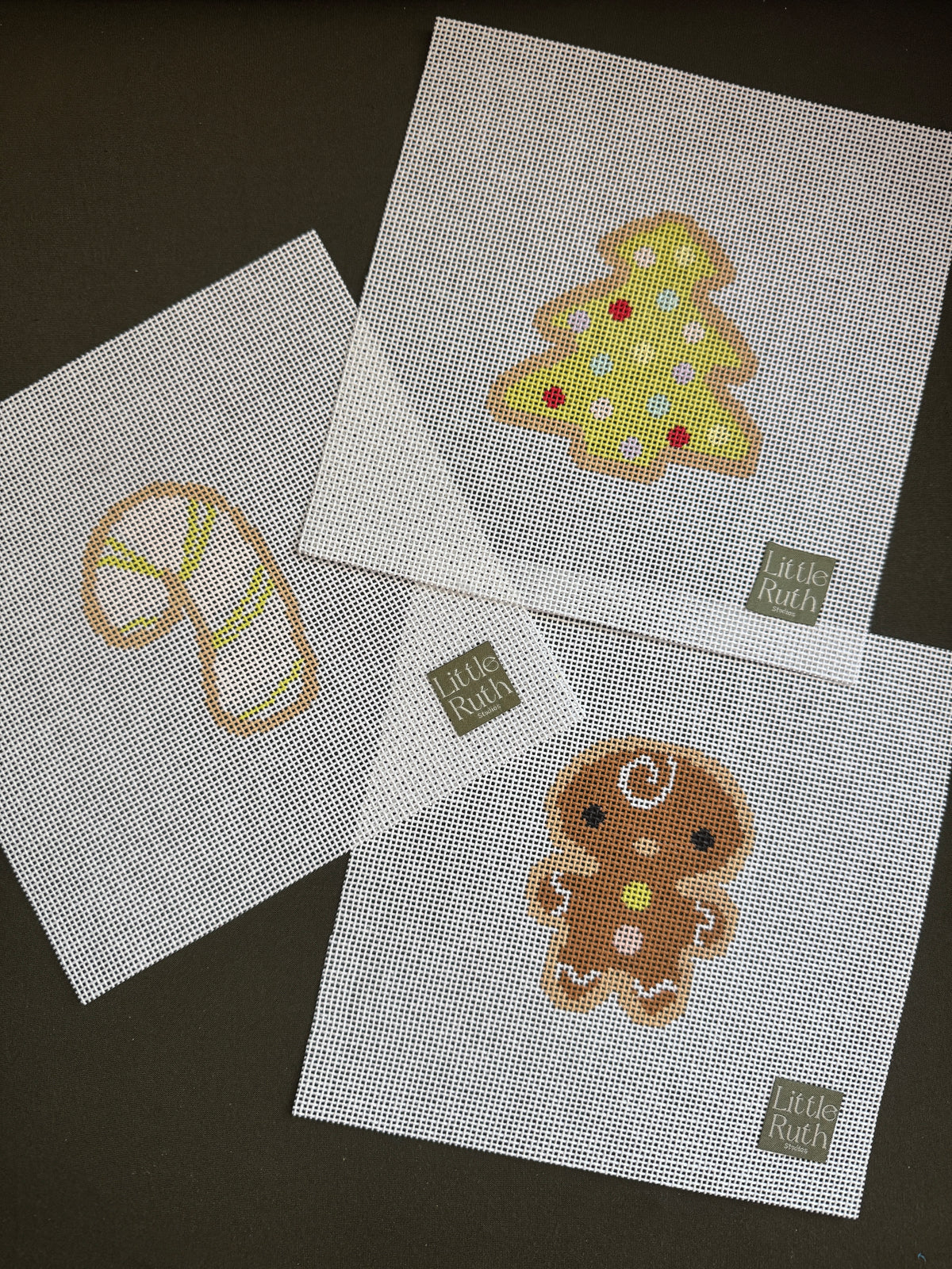 Christmas Cookie: Candy Cane Needlepoint Canvas