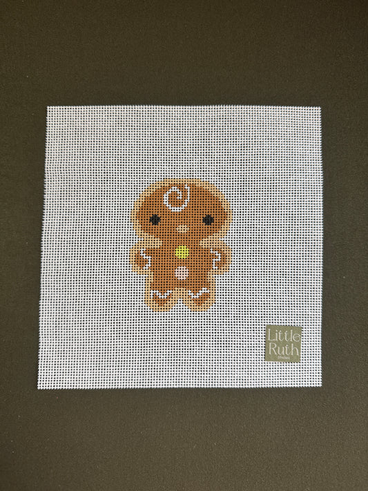 Christmas Cookie: Gingerbread Man Needlepoint Canvas
