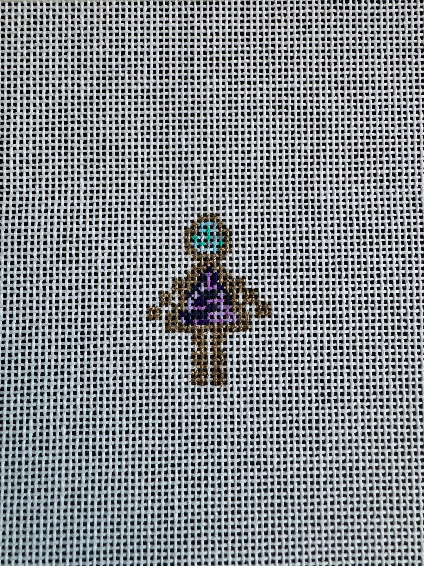 Little Birthstone Person - Hand-Painted Needlepoint Canvas