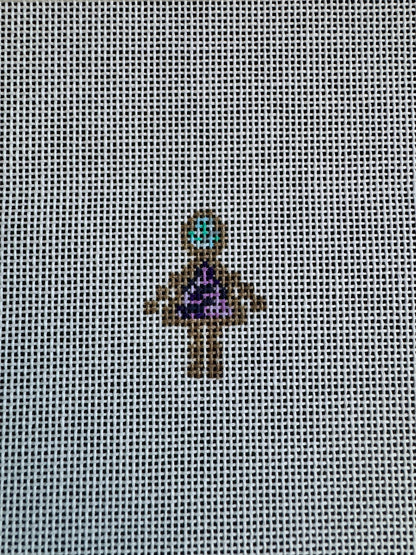 Little Birthstone Person - Hand-Painted Needlepoint Canvas