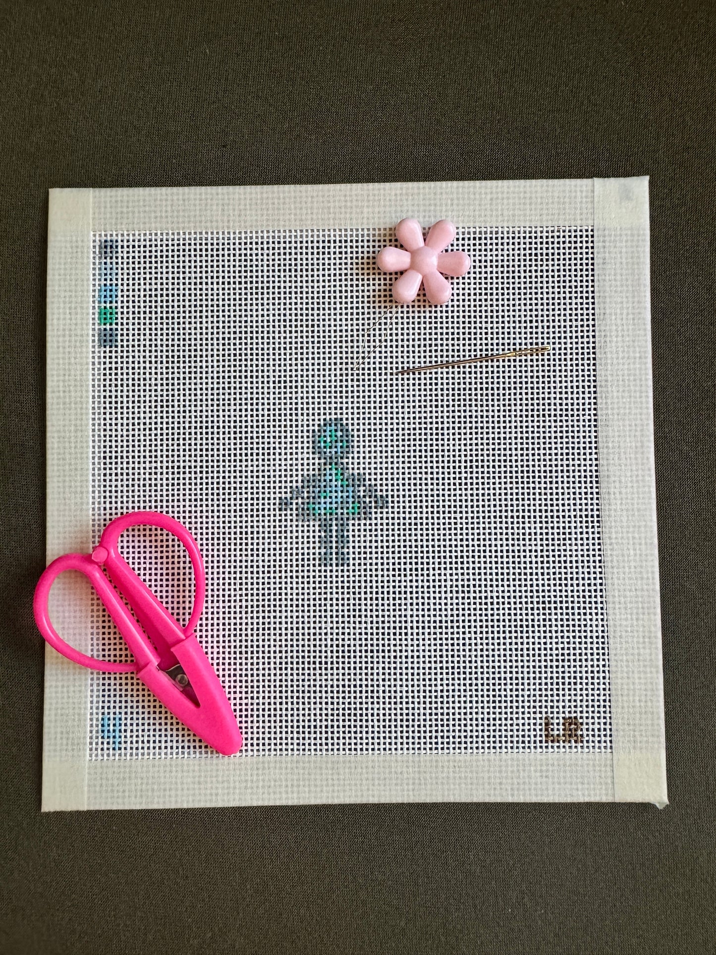 Little Birthstone Person - Hand-Painted Needlepoint Canvas