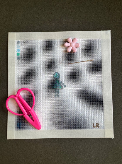 Little Birthstone Person - Hand-Painted Needlepoint Canvas